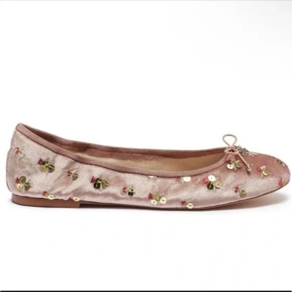 Shoes - Sam Edelman Felicia Rose Sequined Ballet Flats 8.5